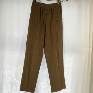 Vintage Brown Corduroy Elastic Waist Pants  Baxter & Wells Size 6P